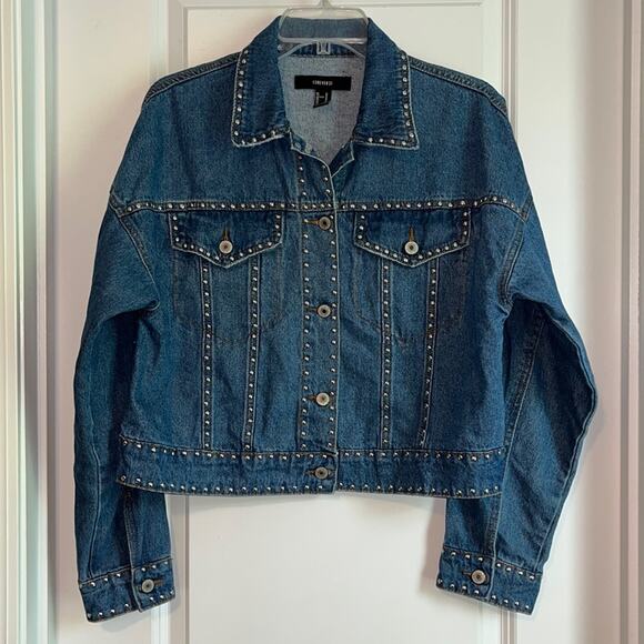 Forever 21 Studded Jean Jacket - Picture 1 of 10